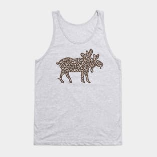 Bull Moose Shaped Maze & Labyrinth Tank Top